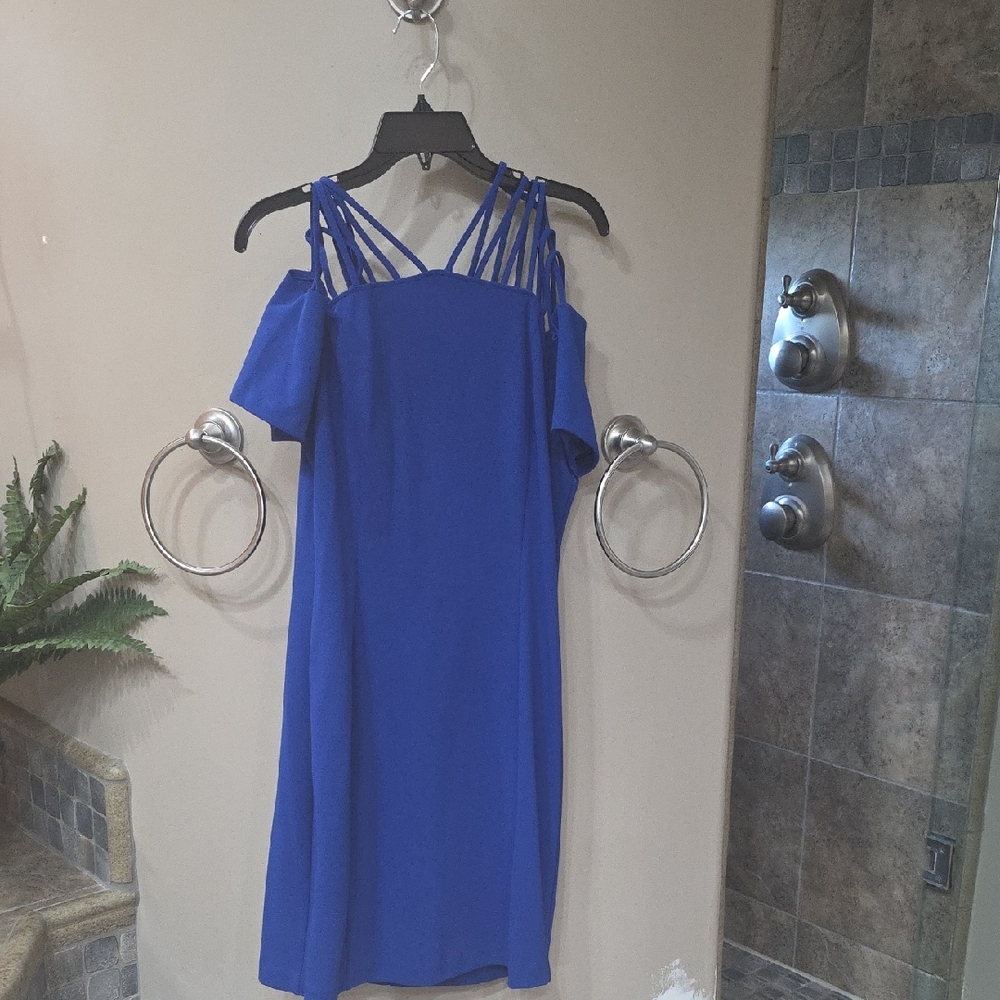 Guess Strapless Royal Blue Dress